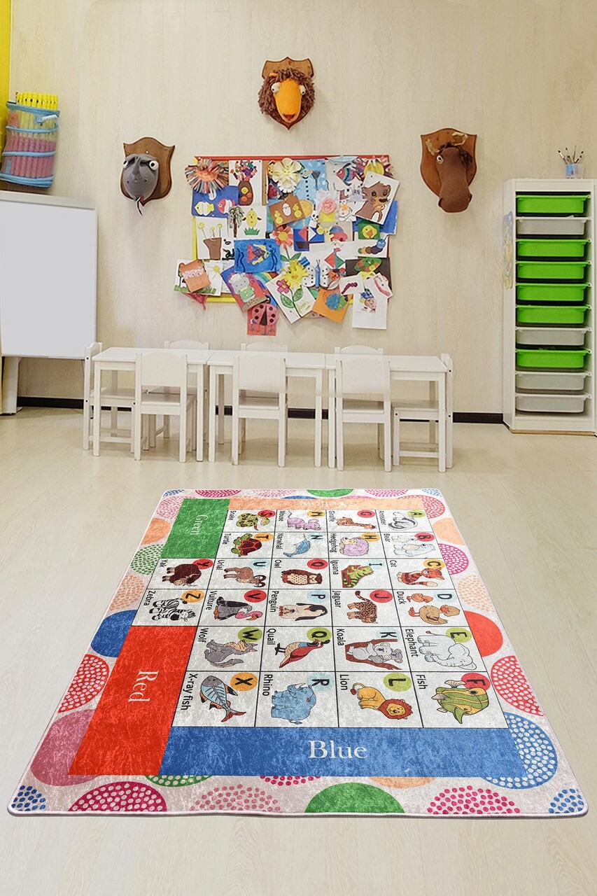 Covor pentru copii, Tiere 140 x 190, 140x190 cm, Multicolor - imagine 4